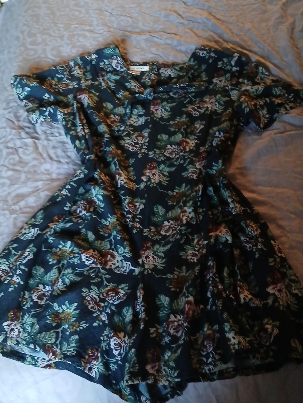 Floral Romper Short Sleeve Romper